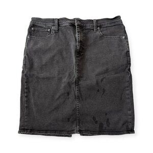 Gap 1969 Distressed Black Denim Mini Skirt,  Size 31R